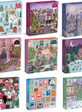 Galison系列圣诞拼图国产高清500片1000片儿童成人减压益智类