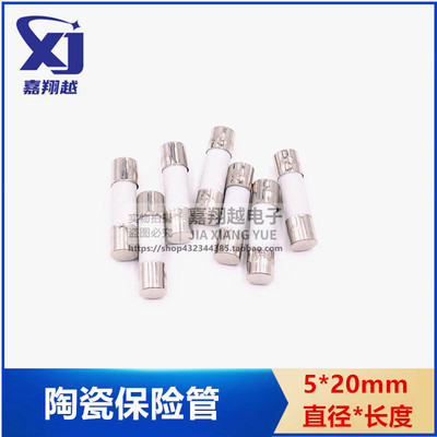 陶瓷保险管丝5*20mm T1A/2/3.15A/4/6.3/8/10/15/T20AL250V慢熔断