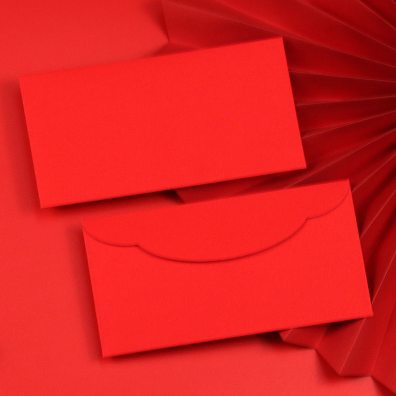 DIY纯色素面空白手写红包信封袋