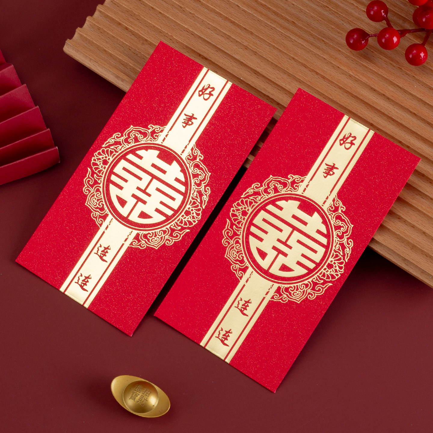 高档喜字红包结婚随份子2026新款千元高档烫金简约通用祝福利是封