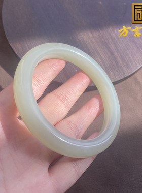 新疆且末老料高油糯白玉59mm手镯