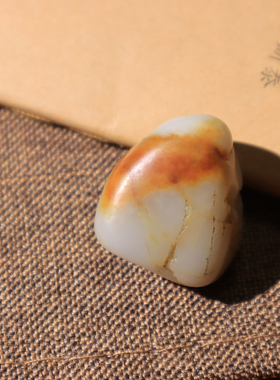 放巨漏方言和田玉新疆老熟如酥红沁皮油润高脂白玉籽料原石玩料O