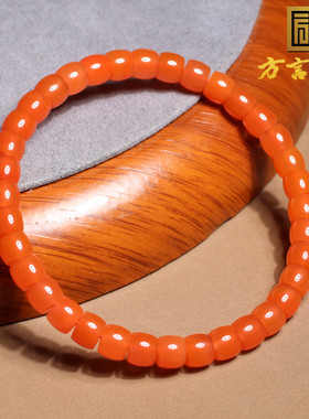 惊爆价方言精品级四川凉山冰透冰红南红玛瑙6mm直切珠手链手串A10
