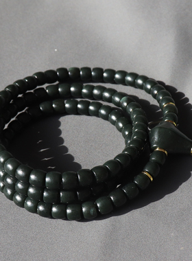 方言和田玉新疆青玉7mm直切项链