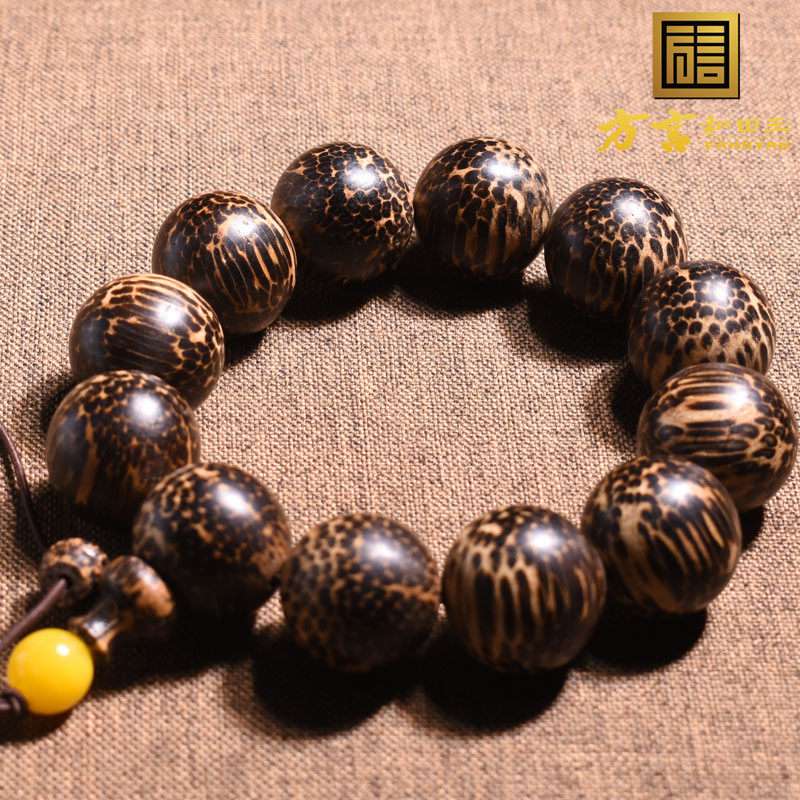 方言蛇鳞木南美手串20佛珠手链蛇纹木原木念珠时尚文玩首饰20mmz2