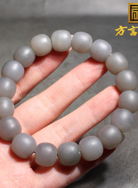 青海肉底磨砂烟紫12mm老型珠手串