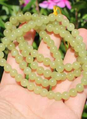 方言和田玉且末高脂糯黄口料手串