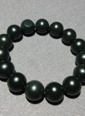 方言和田玉青籽留毛孔手串