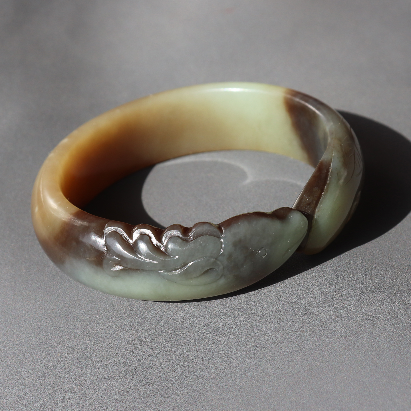 方言和田玉糖白玉年年有鱼镯