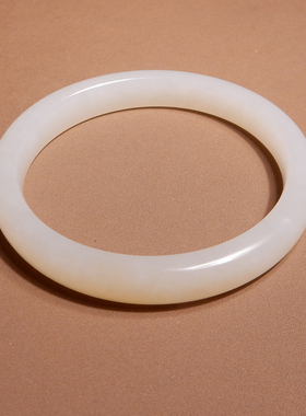 方言和田玉且末细润白玉带糖手镯