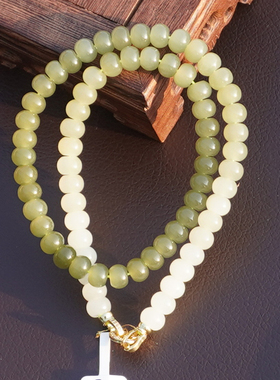 和田玉青海料冰底白玉渐变湖水绿