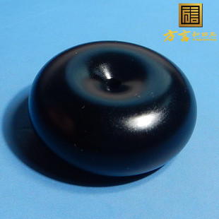 方言和田玉精品佩戴新疆漆黑如墨美人鬓墨玉籽料平安扣吊坠挂件X