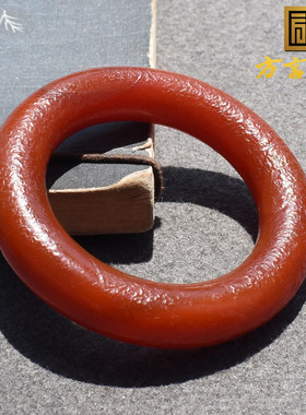 方言南红玛瑙平安玉环玉璧吊坠