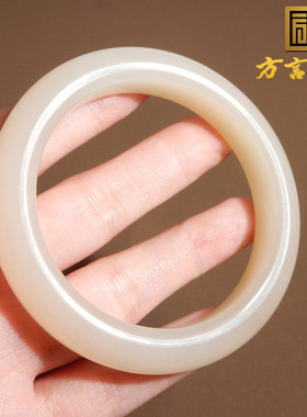 青海野牛沟老坑冰细藕粉正装手镯