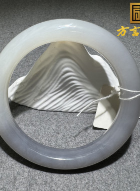 重量级方言和田玉老坑青海高冰紫罗兰烟紫白玉半山水57mm手镯S6