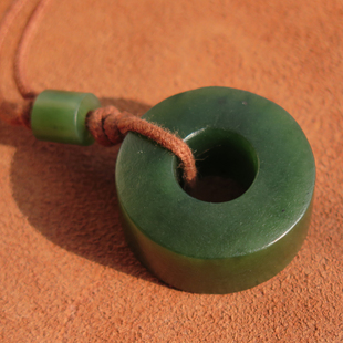 亏麻了方言和田玉精品巨漏新疆老光工艺碧玉籽料平安扣吊坠挂件X5