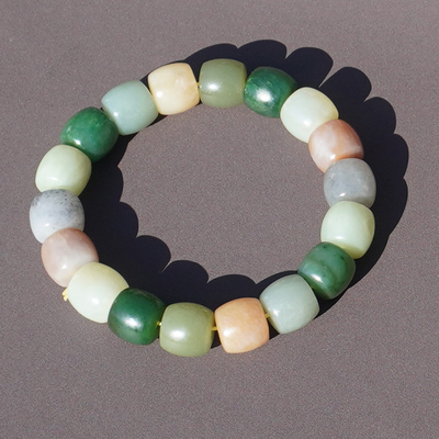 方言和田玉黄口青花俄碧多宝手串