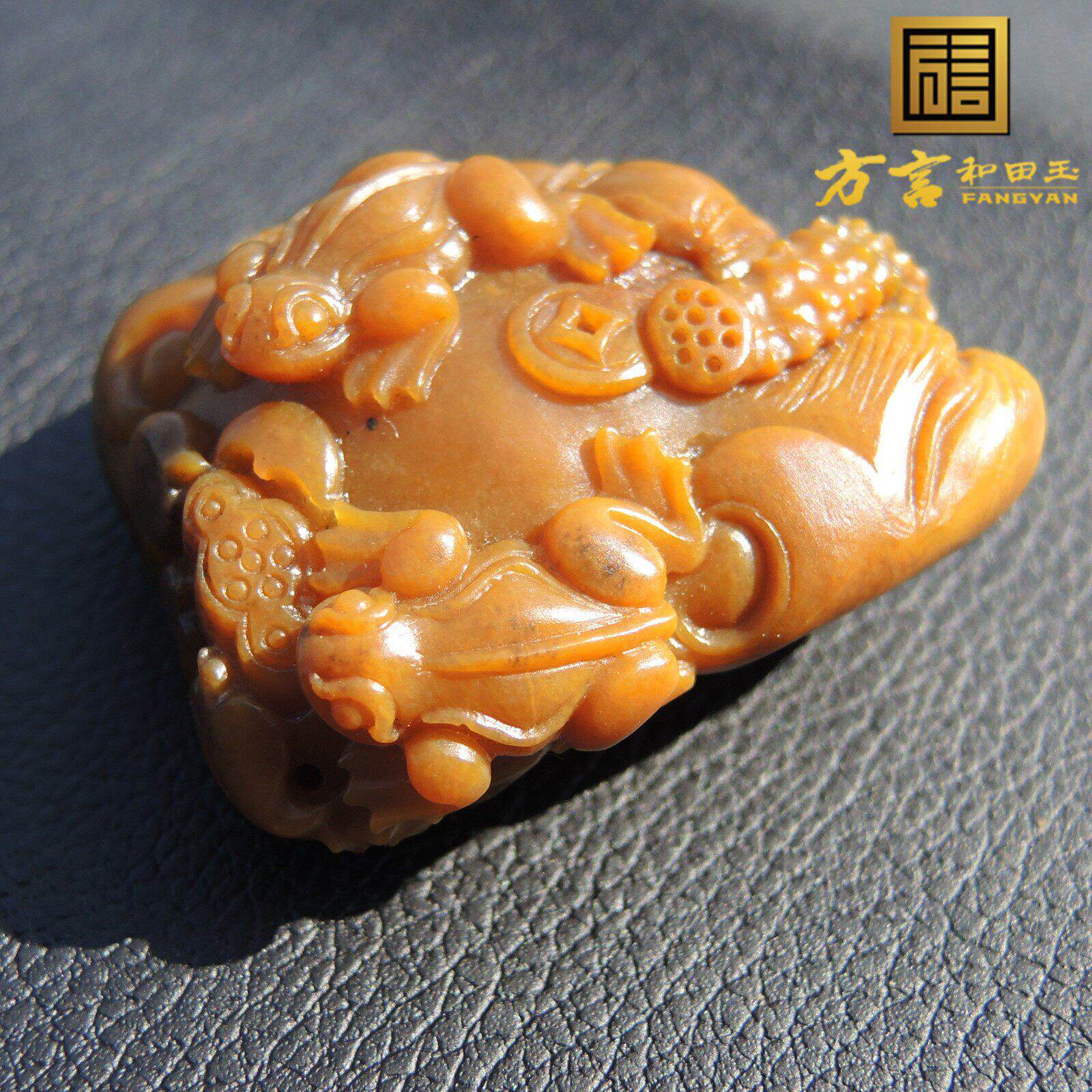 轰动了方言品牌珍品玉粟子黄色黄玉籽料独颗水滴型原石籽料吊坠R