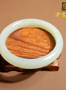 奇迹一幕方言和田玉精品新疆且末老料细润羊脂白玉内径56mm手镯A2