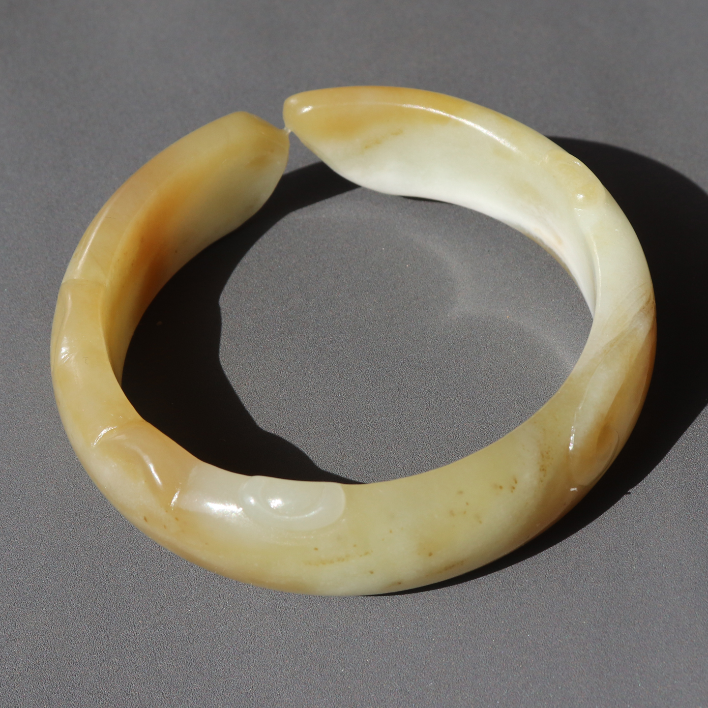 方言和田玉糖白内径猫镯手镯玉