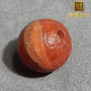 震惊方言特色级推荐放巨漏藏传包浆高油红色玛瑙20mm单珠锁骨坠A2