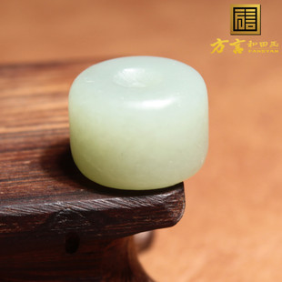 大漏仅88元 方言和田玉新疆老坑高脂糯且末蓝色基调DIY配饰吊坠A6