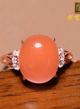 惊呆了方言放巨漏川料樱桃红南红玛瑙冰红水细胶感银镶玉戒指R1