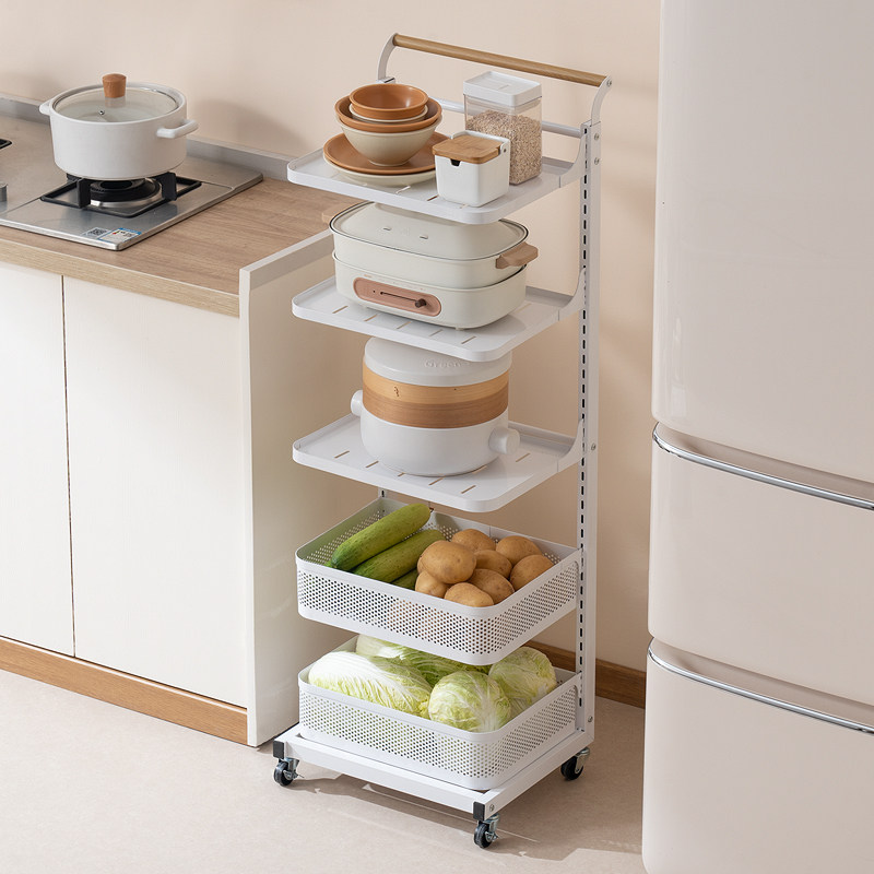 厨房置物架家用落地式锅架多层果蔬菜篮子小推车多功能锅具收纳架,厨房/烹饪用具,厨房置物架/置物柜/角架,淘宝优惠券,粉丝福利购,淘宝优惠卷