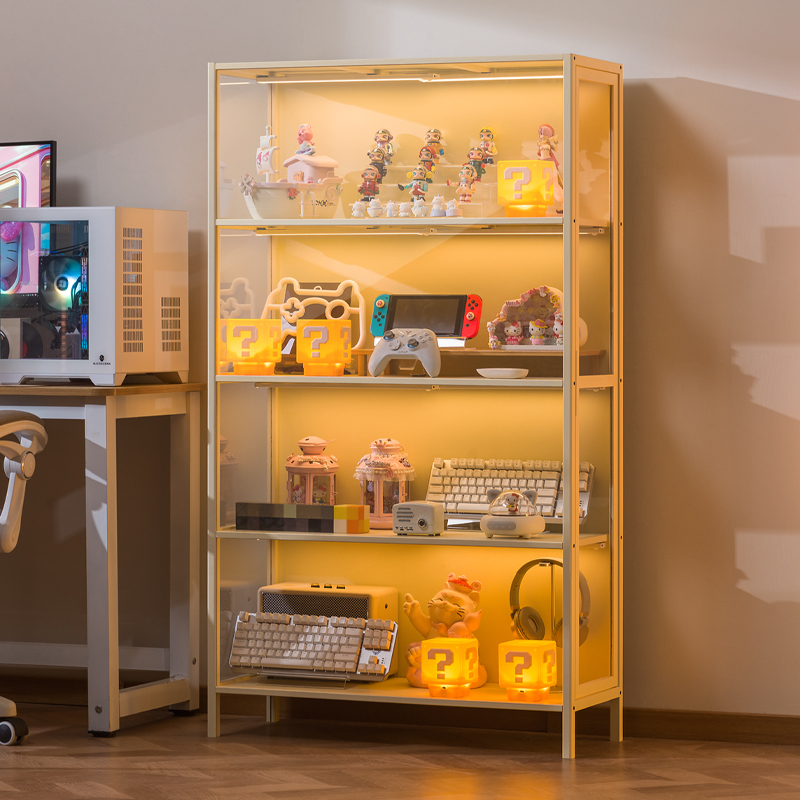 手办展示柜电竞房置物展示架亚克力模型玩具收纳储物柜陈列柜书架