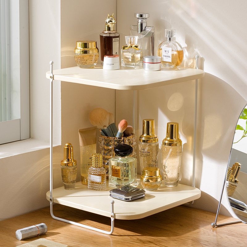 桌面置物架杂物收纳办公桌收纳盒多层香水化妆品整理架隔板层架子