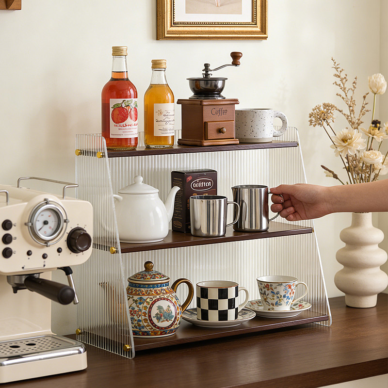 杯架杯子收纳置物架桌面水杯茶杯马克放咖啡玻璃杯架子盒水吧整理