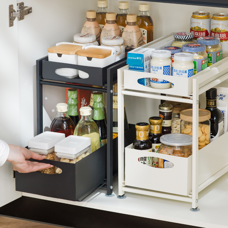 十一维度厨房下水槽抽拉式置物架