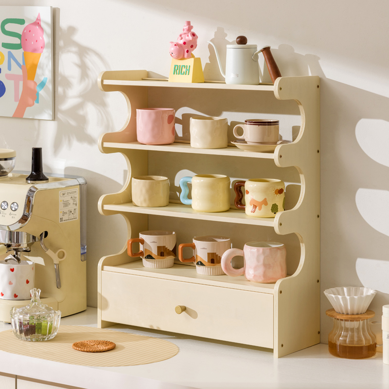 十一维度桌面带抽屉杯架