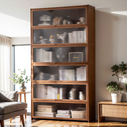 十一维度防尘书柜加高书架置物架子带门落地家用儿童客厅简约立柜