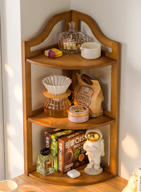 桌面转角置物架学生宿舍神器墙角改造三角多层收纳架拐角分层书架