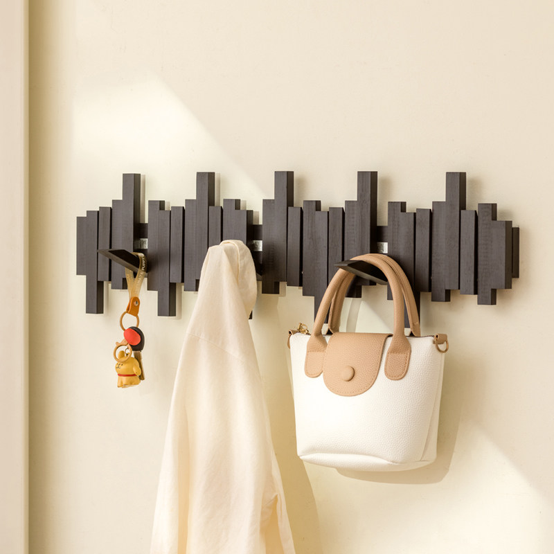 钢琴键挂衣架墙上壁挂衣钩卧室玄关入户门后置物创意衣帽架免打孔