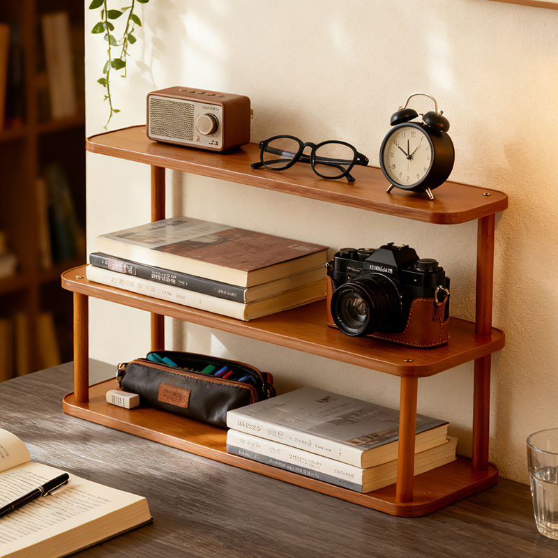 桌面置物架桌上手办展示架多功能宿舍工位电脑桌收纳整理架小书架