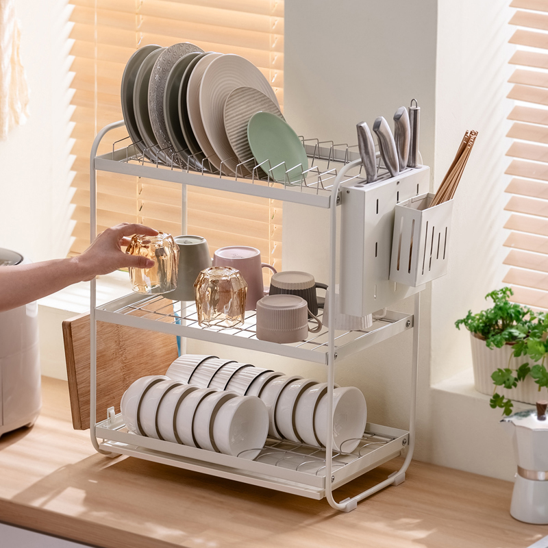 十一维度厨房碗架沥水架置物架新款台面家用放碗盘碗筷碗碟收纳架