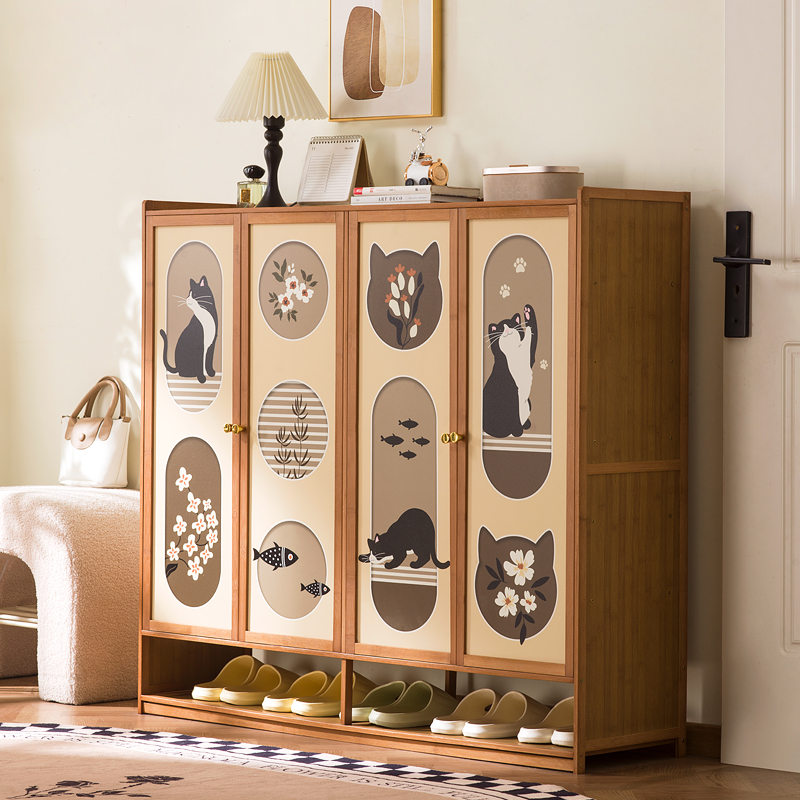 十一维度多层防尘印花鞋柜