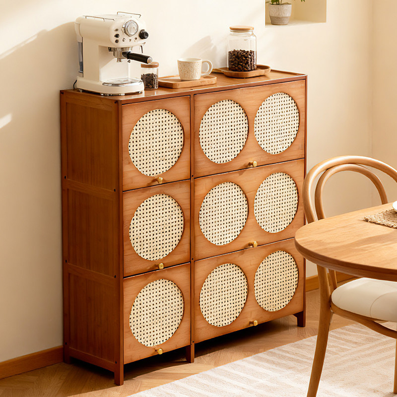 厨房餐边柜子储物柜家用靠墙客厅落地橱柜中古风置物柜咖啡茶水柜,住宅家具,餐边柜,淘宝优惠券,粉丝福利购,淘宝优惠卷