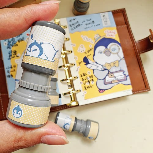 小企鹅光敏印章penguinlieflat