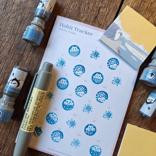 原创天气光敏印章记录打卡