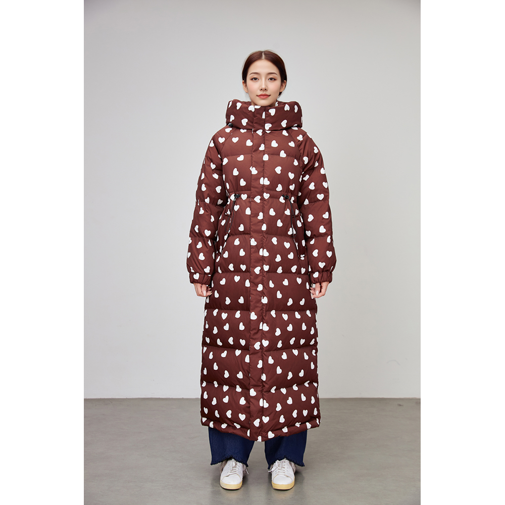 2025新款时尚休闲百搭个性连帽刺绣印花防风袖羽绒服保暖加厚日常