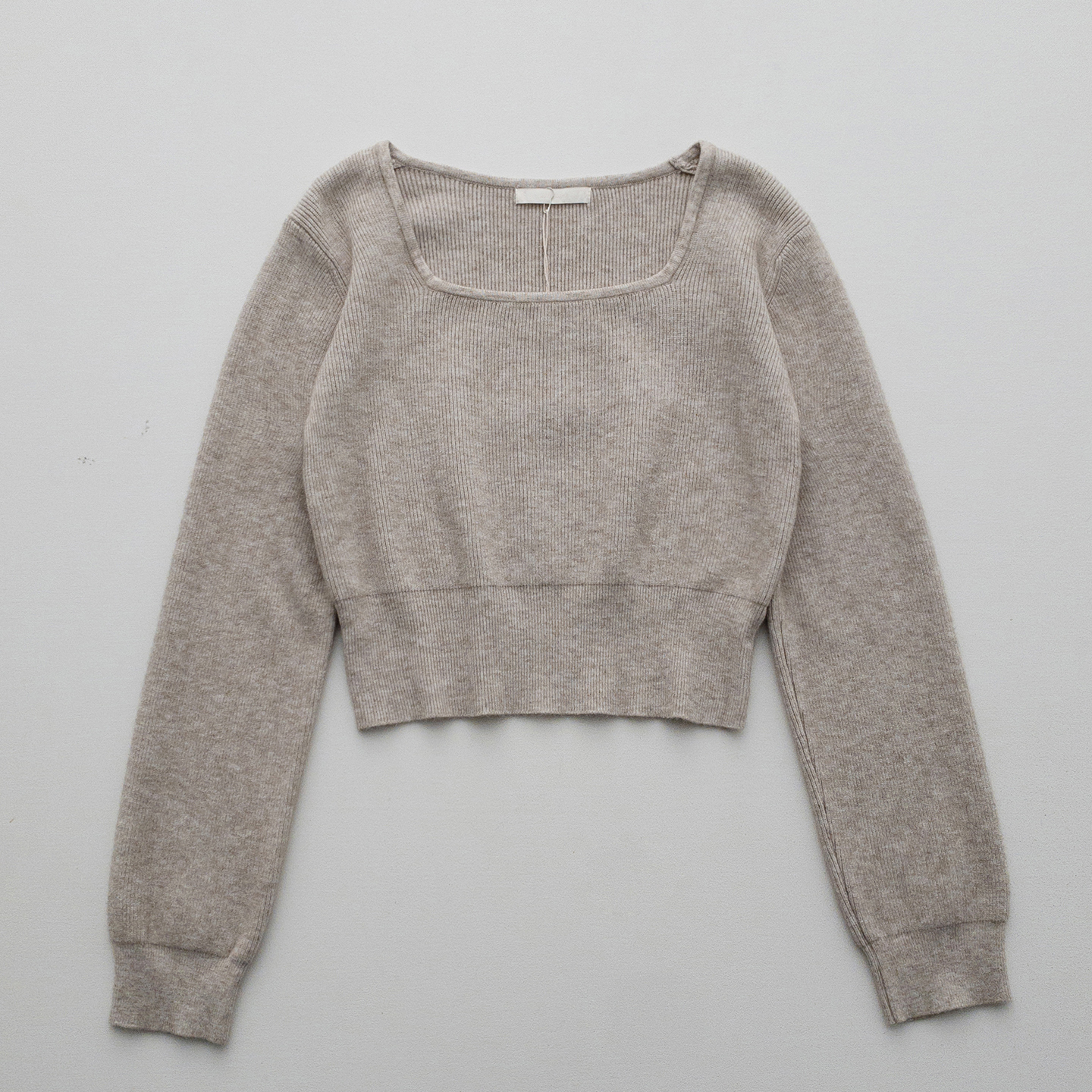 TOMATO SHOP 番茄自制 经典实穿主义优雅方领套头毛衣