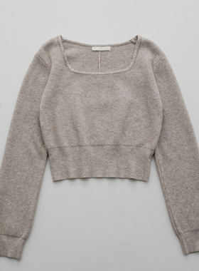 TOMATO SHOP 番茄自制 经典实穿主义优雅方领套头毛衣