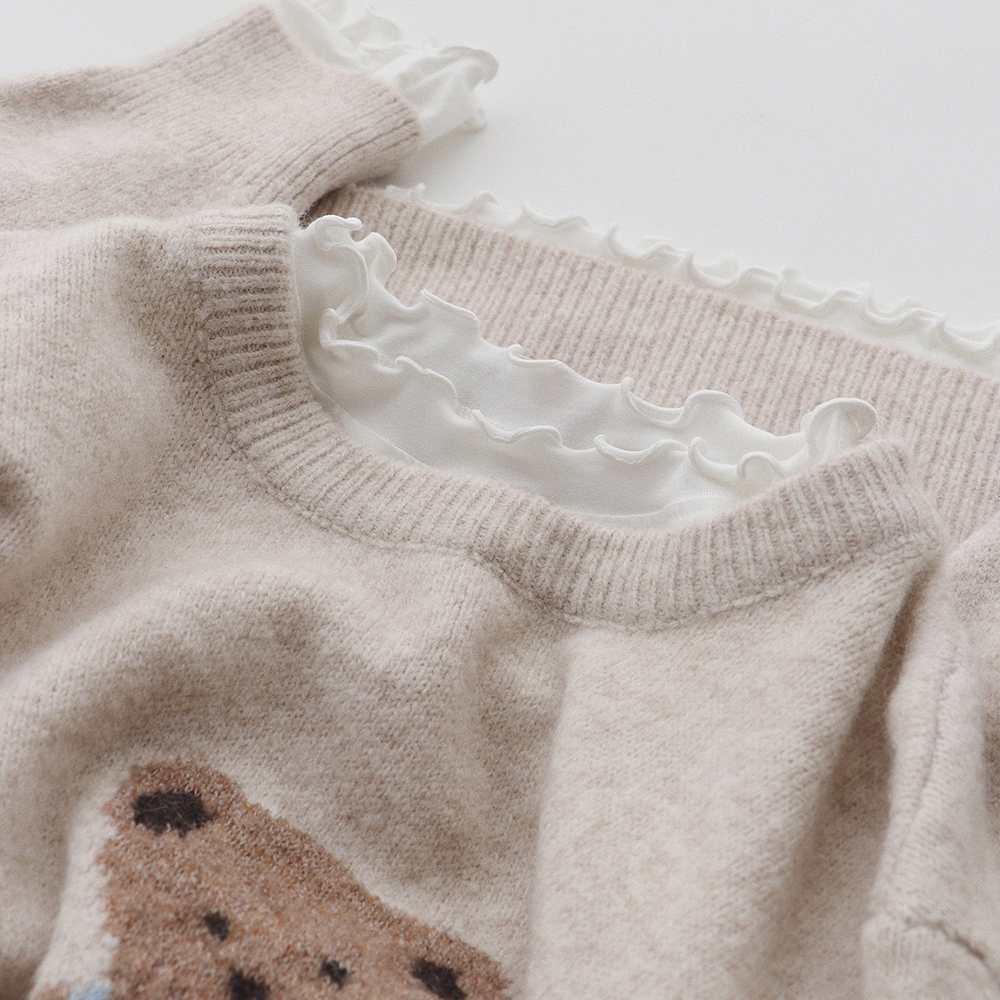 垂感软糯～巨舒服！波浪花边圆领宽松长袖白t恤 薄款叠穿内搭上衣