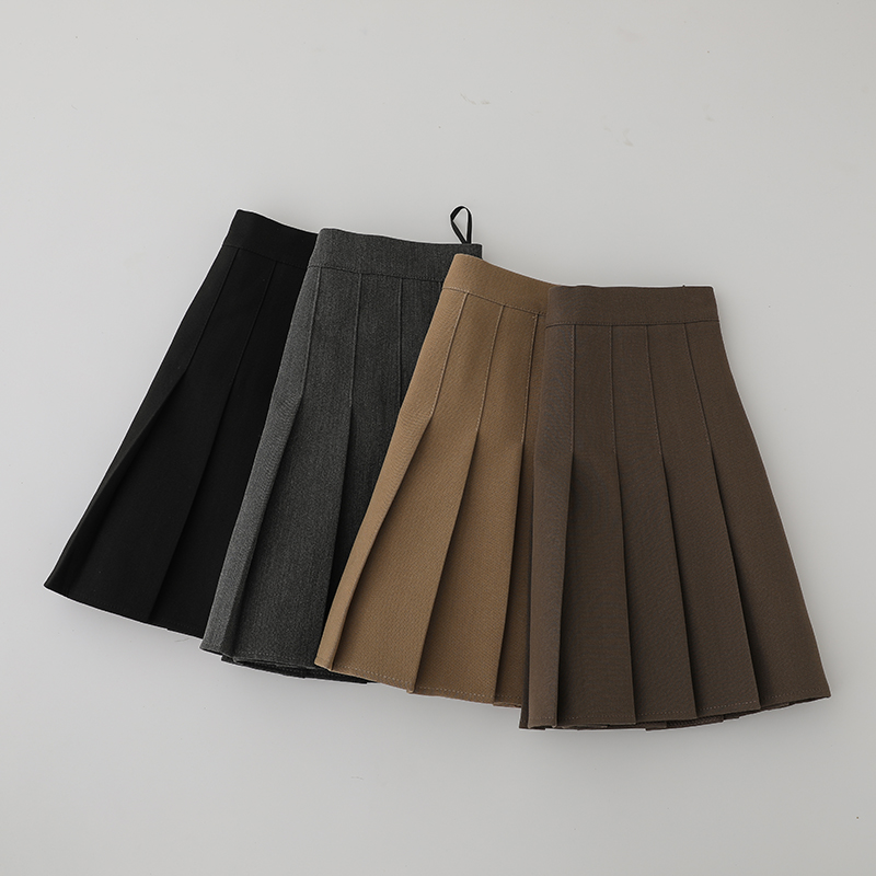 少女学院百褶短裙百搭复古美式