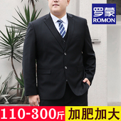 西装 男士 套装 罗蒙大码 加肥加大外套胖子商务西服学生面试宽松正装