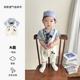 新生婴儿连体衣夏装 外出绅士学院风哈衣 爬服宝宝夏季 2025新款 短袖