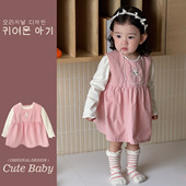 儿童连衣裙春装 2025新款 女童洋气公主裙小女孩甜美可爱纯棉裙子潮